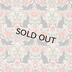 画像1: 黒ネコ×ボタニカル柄