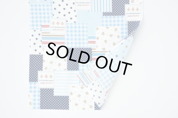 画像3: マリンパッチワーク柄(ブルー) (3)