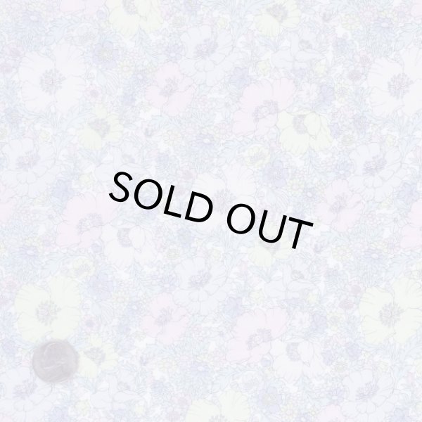 画像1: リバティファブリック花柄生地「メドゥ・ソング」別注カラー　布幅×50cm (1)