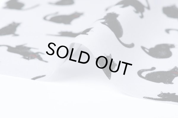 画像3: 黒ネコモチーフ柄（グレー） (3)